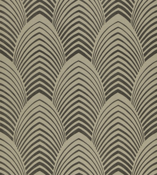 Wavy lines beige black brown - art deco free wallpaper for tablet