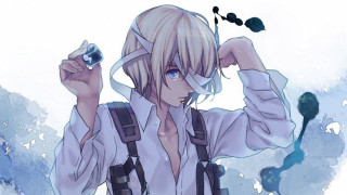 Person camera backpack white background - official art free wallpaper for desktop