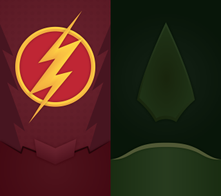 Flash logo green arrow colors - poster art free wallpaper for tablet