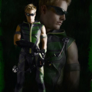 Man green black gun woman - outfit free wallpaper for tablet