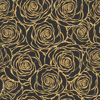 Black gold rose pattern tattoo - shutter free wallpaper for tablet