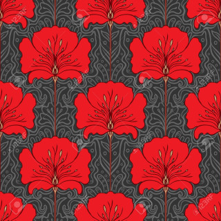 Red flower black background silk - a red flower free wallpaper for tablet