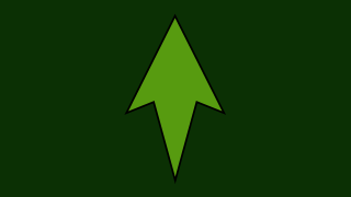 Green arrow right black border - a green arrow free wallpaper
