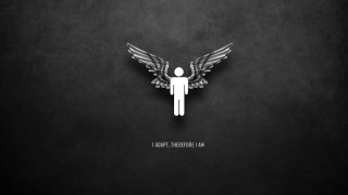 Man wings black background quote - the movie free wallpaper