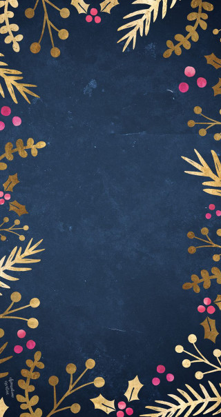 Blue background gold pink flowers 3 - pink flower and leaves free wallpaper