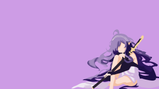 Woman gun purple background purple - a minimalist painting free wallpaper for desktop