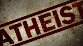 Red white atheist sign grungy - sign free wallpaper for desktop