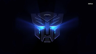 Blue black wallpaper robot head - the center of the image free wallpaper