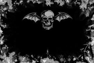 Bat skull black background white - a skull free wallpaper