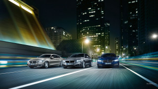 Three cars night street motion - three car free wallpaper