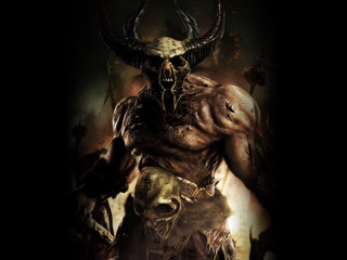 Demonic horned demon horse back - horn free wallpaper for desktop