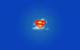 Superman logo sky clouds below - the sky above clouds free wallpaper