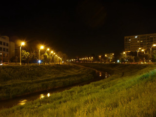 City night river grassy field - afewerk tekle free wallpaper for desktop