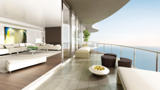 Open living room ocean view - david chipperfield free wallpaper