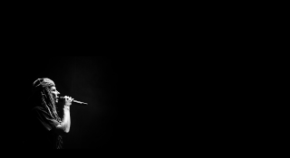 Woman microphone stage dark black - billie waters free wallpaper