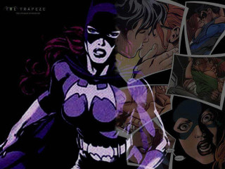Woman purple costume bat chest - barbara greg free wallpaper