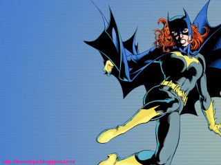 Batgirl flying woman arms outstretched - andrew robinson free wallpaper