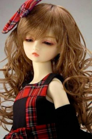 Doll long hair bow black - long hair and a bow free wallpaper for mobile