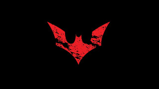Bat symbol black background red - red paint free wallpaper