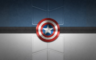 Captain america shield blue background - a captain america shield free wallpaper