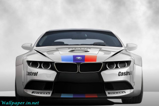 White car rainbow foggy background - a caption free wallpaper for desktop