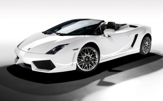 White sports car studio shadow 2 - a studio photo free wallpaper