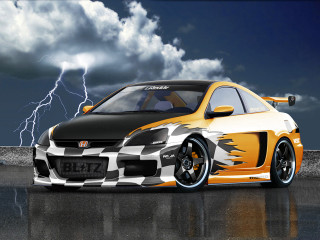 Checkered car lightning storm clouds - cloud and lightning free wallpaper