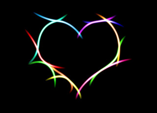 Heart black background rainbow lightning 2 - a black background and a rainbow free wallpaper