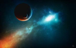 Space scene distant object foreground 2 - a space scene free wallpaper for desktop