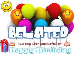Birthday card balloons gift box 2 - free happy birthday wallpaper