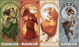 Four different avatars avatar anime - tarot card free wallpaper