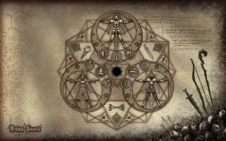 Clock person standing drawing surroundings - other thing free wallpaper