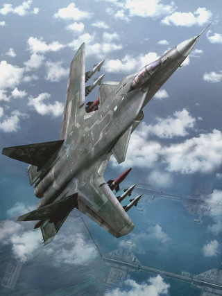 Fighter jet flying four jets - free airplane wallpaper for mobile