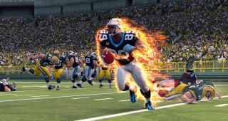 Football player running fireball game - a fireball free wallpaper