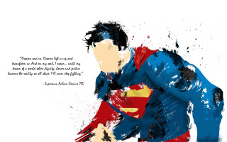 Superman suit quote paint splash - the back of his shirt free wallpaper