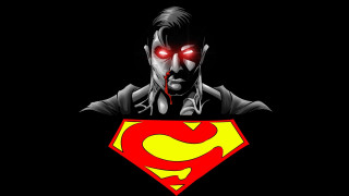 Man red eyes superman logo - his chest free wallpaper