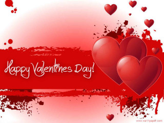Valentine hearts blood red background - a valentines day card free wallpaper
