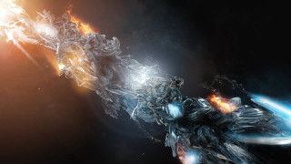 Futuristic space ship fire ice - a futuristic space ship free wallpaper