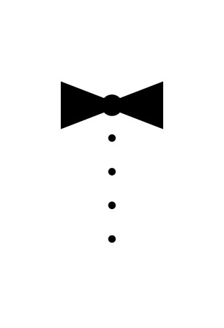 Bow tie tuxedo shirt black - free minimalism wallpaper for mobile
