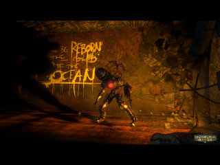 Man neon graffiti cyberpunk helmet - biopunk free wallpaper for desktop