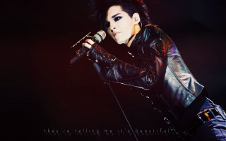 Woman microphone black jacket black - her shoulder free wallpaper for desktop