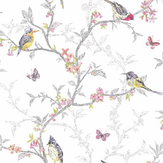 Birds flowers branches butterflies tree - bird free wallpaper for tablet