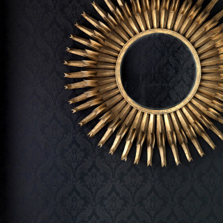 Mirror gold spikes wall black - a wall in a room free wallpaper