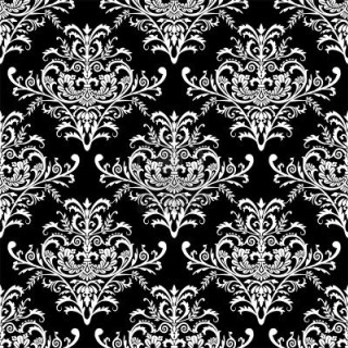 Black white floral pattern swirls - floral pattern free wallpaper