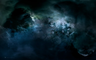 Dark stormy sky plane flying - atmospheric free wallpaper