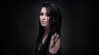 Woman long black hair black - long black hair free wallpaper