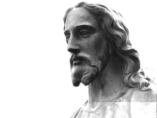 Jesus statue black white photo - a beard and a beard free wallpaper