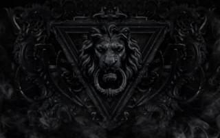 Lion triangle smoke face artistry - renaissance free wallpaper for desktop