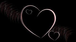 Hearts black background pink border - a couple of hearts free wallpaper for desktop