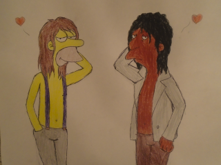 Sad man woman standing next - david gilmour blythe free wallpaper